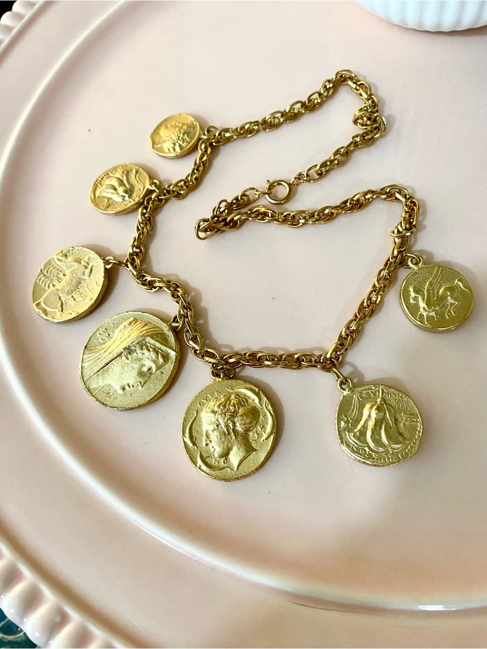 Faux Ancient Coin Necklace